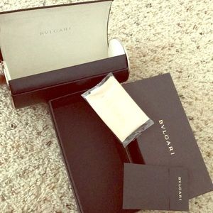 Bvlgari Sunglass Case + Box + Cleaning Cloth